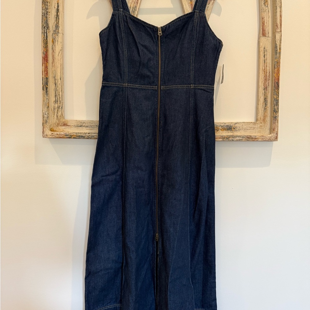 Denim Blue Dress with End to End Zipper NWT